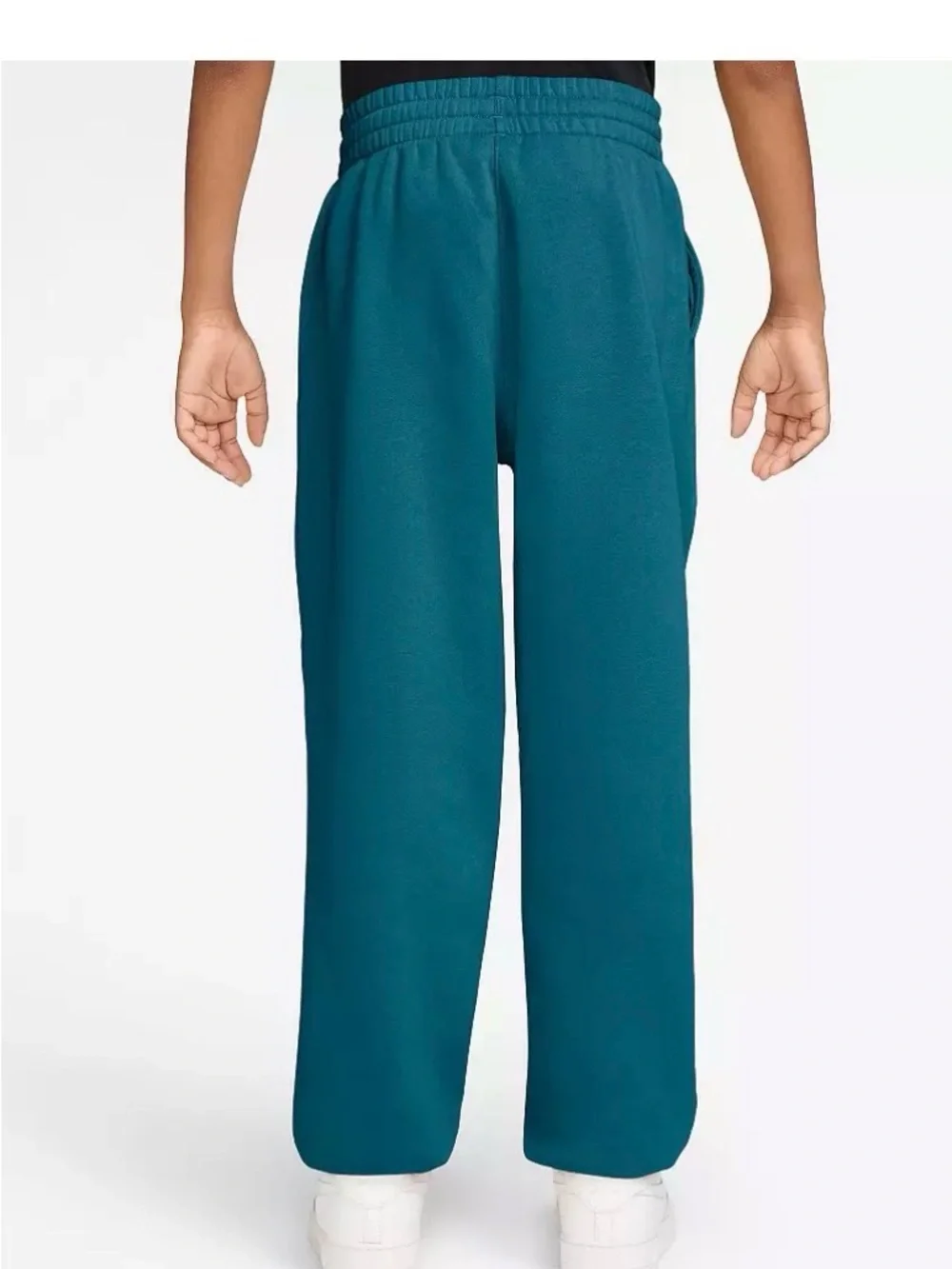 Kid's Nike Teal Kids Fleece Joggers with White Logo, Size: XS